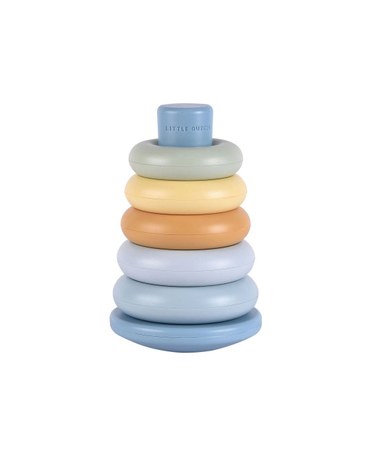 LITTLE DUTCH. Πυραμίδα ταξινόμησης με κρίκους (μπλε).